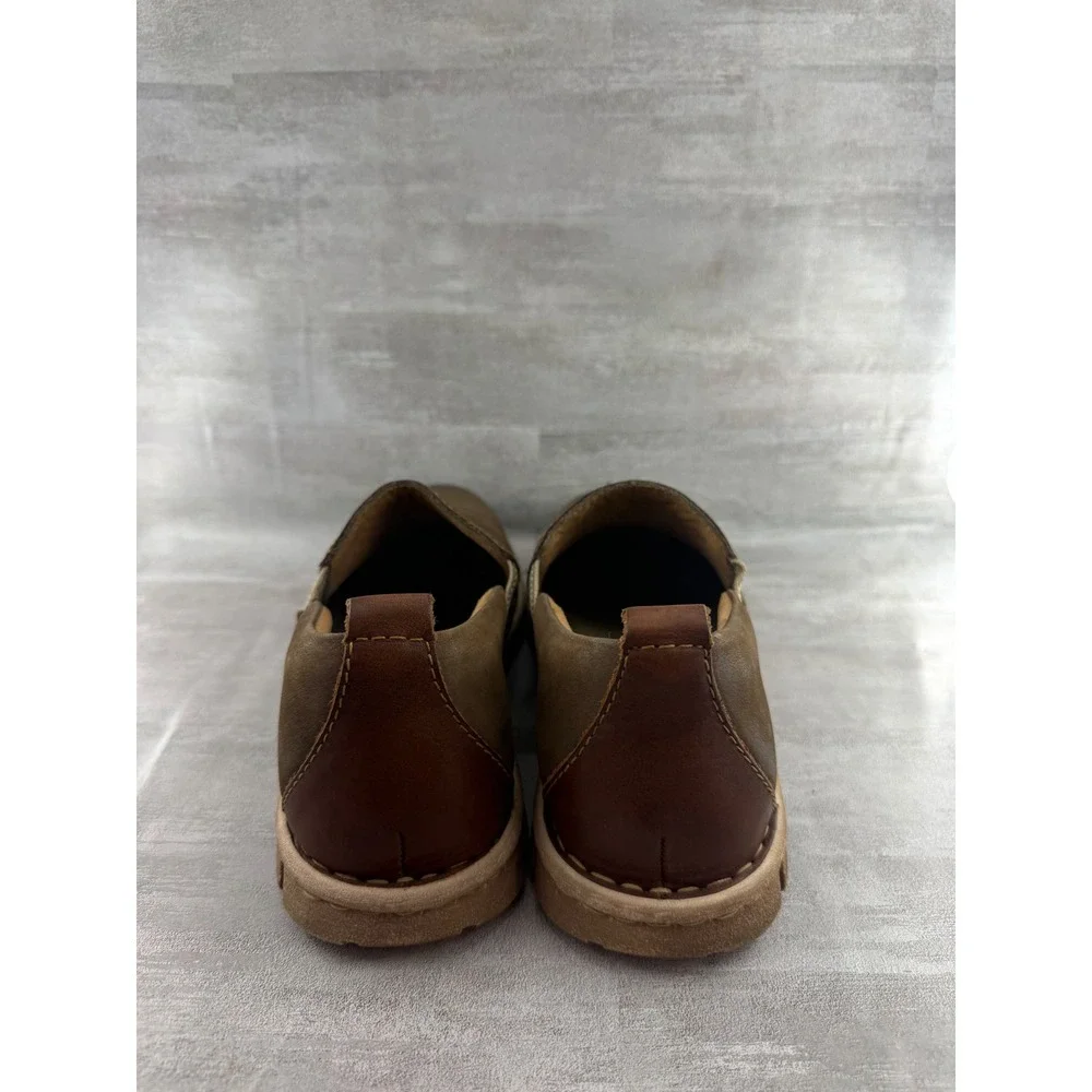 Born Men Brown Leather Slip On Loafers Comfort Shoes Size US 11 EU 44
